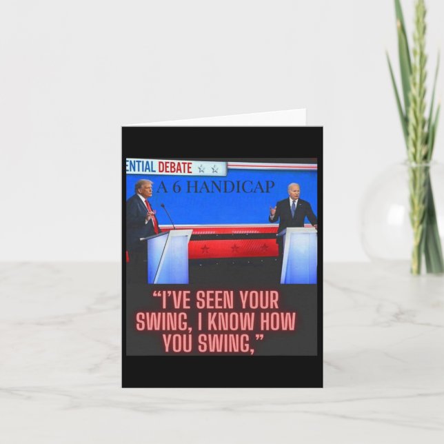 Handicap Joe Biden och Donald Trump Debatt Kort (Framsida)