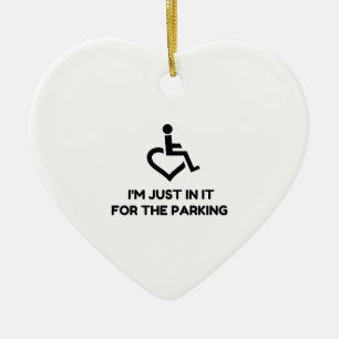 Handicap Parking Julgransprydnad Keramik