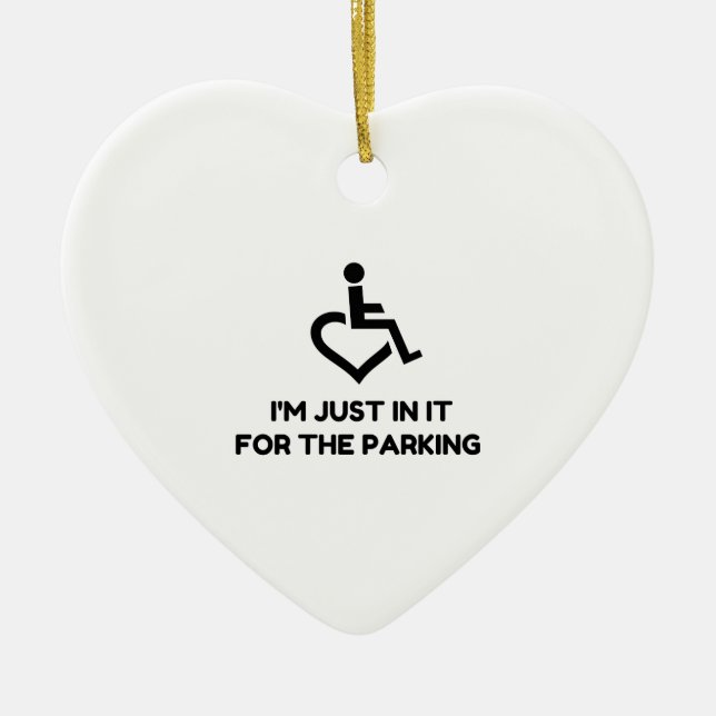Handicap Parking Julgransprydnad Keramik (Framsidan)