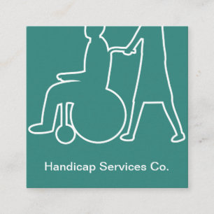 Handicap Services Modern Fyrkantigt Visitkort