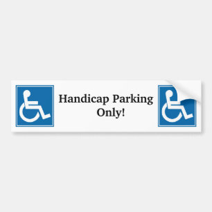 Handicap-tecken Bildekal