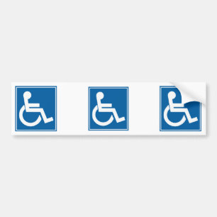 Handicap-tecken Bildekal