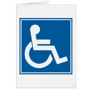 Handicap-tecken Hälsningskort