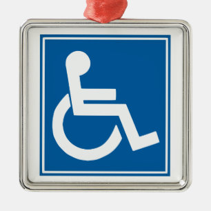 Handicap-tecken Julgransprydnad Metall
