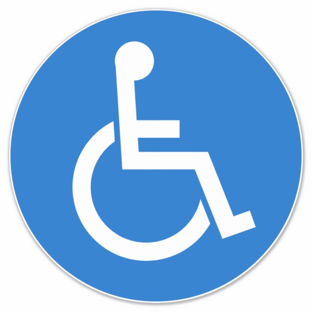 Handicap-tecken Klistermärken (Framsida)