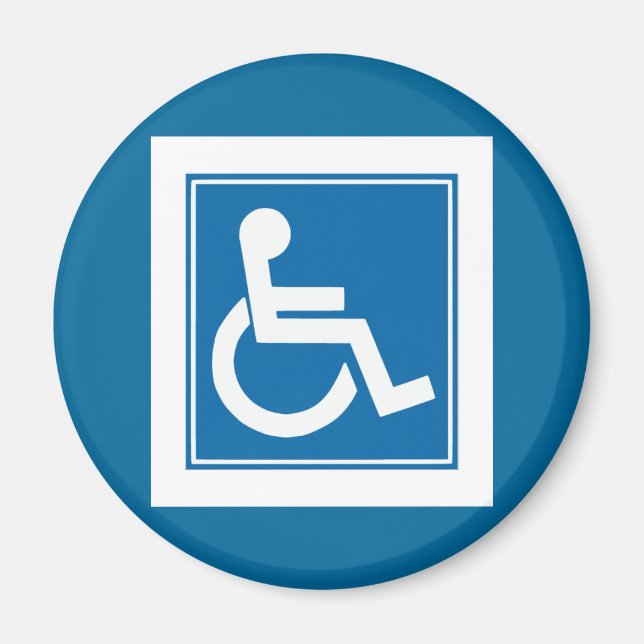 Handicap-tecken Magnet (Framsidan)