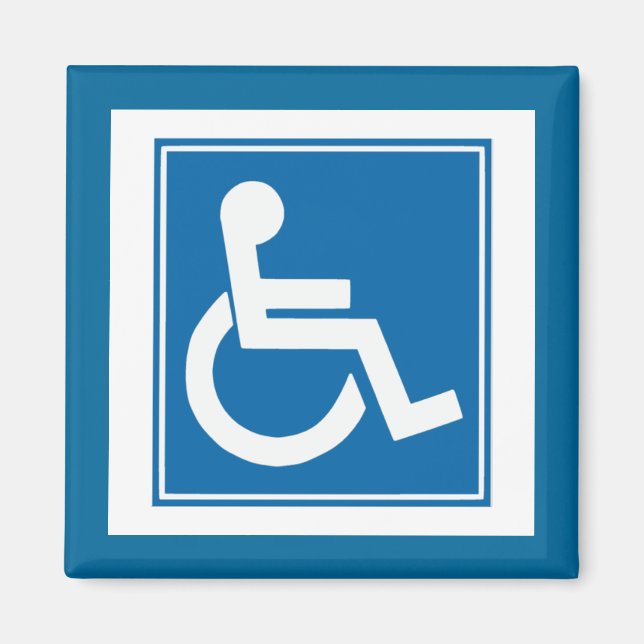 Handicap-tecken Magnet (Framsidan)