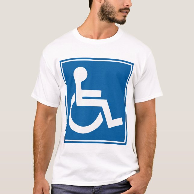 Handicap-tecken T Shirt (Framsida)