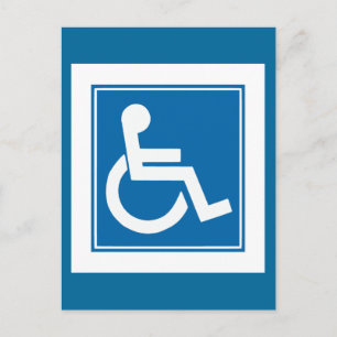 Handicap-tecken Vykort