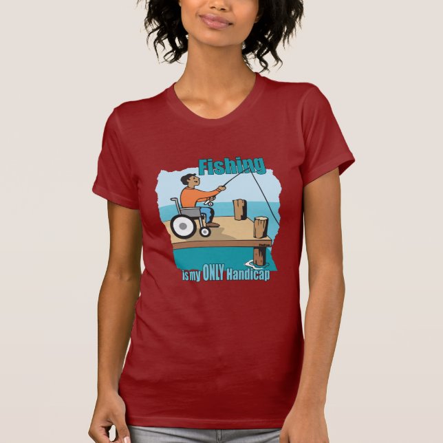 Handicap Wheeldog Fishing Tee Shirt (Framsida)