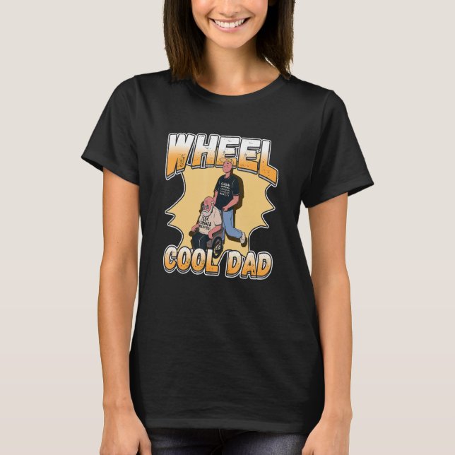 Handicap Wheelstol för en amputation Survivor T Shirt (Framsida)