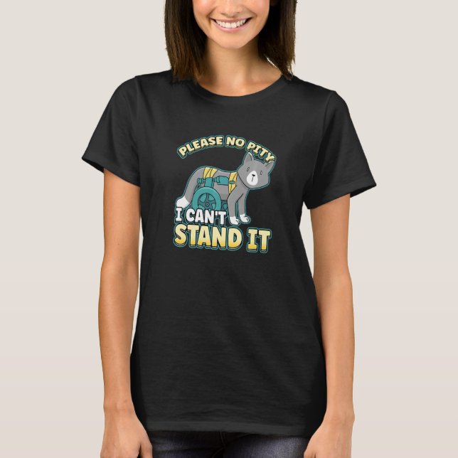 Handicap Wheelstol för en amputation Survivor T Shirt (Framsida)