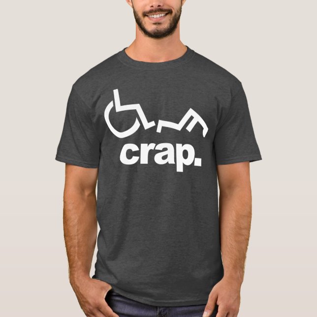 Handicap Wheelstol Funny rullstolsfälla T Shirt (Framsida)