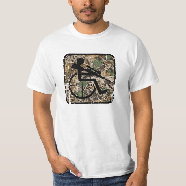 Handicapable jägare t-shirt (Framsida)