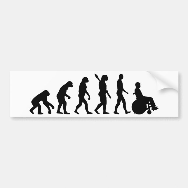 Handicaped evolutionrullstol bildekal (Framsidan)
