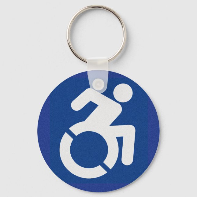 Handicated Sign Modern Nyckelring (Framsida)
