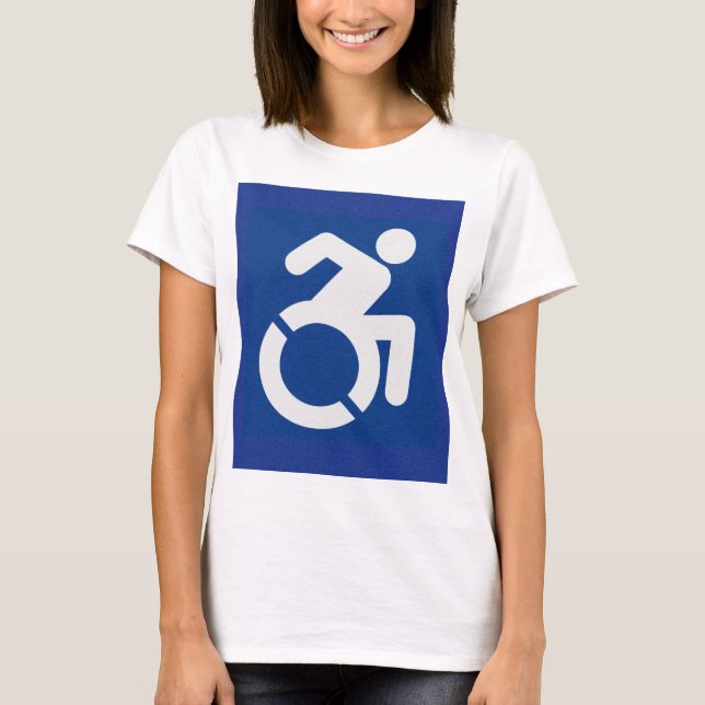 Handicated Sign Modern T Shirt (Framsida)