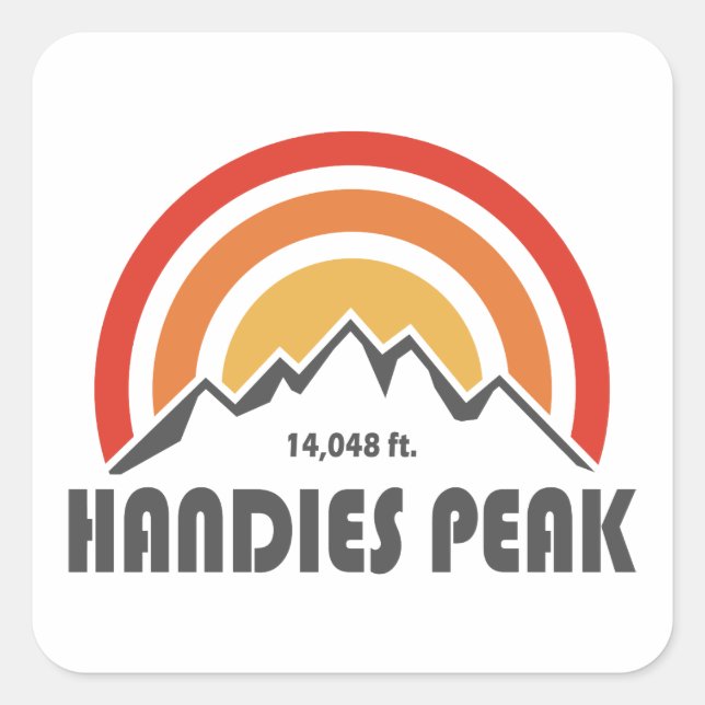 Handies Peak Fyrkantigt Klistermärke (Framsida)
