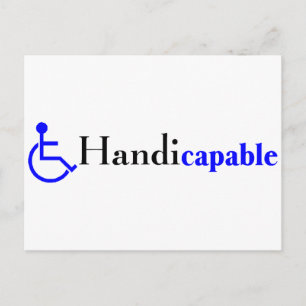 Handikapabel (rullstol) vykort