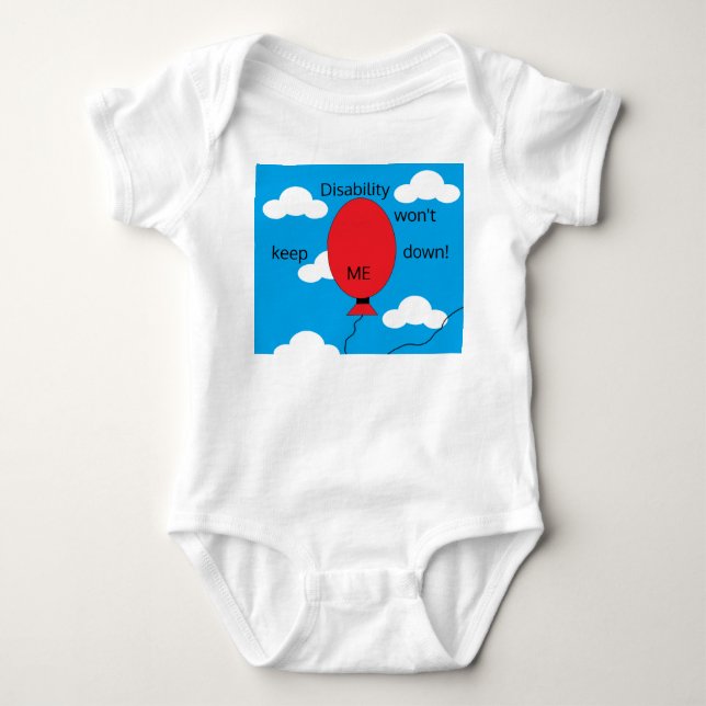 Handikapp kommer inte att hålla mig nere: t shirt (Framsida)