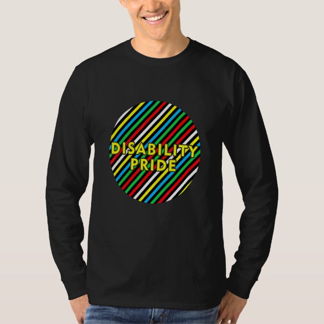 Handikapp Stolt Flagg Handikapp Månad Handikapp Me T Shirt (Framsida)