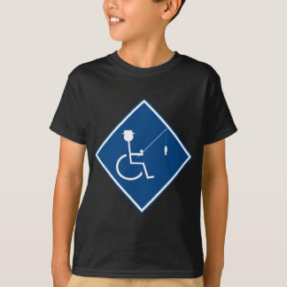 handikappad fishin undertecknar 3 t-shirt