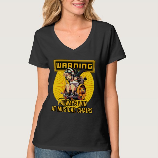 Handikappad Funktionshindrad Amputerad Rullstol H T Shirt (Framsida)