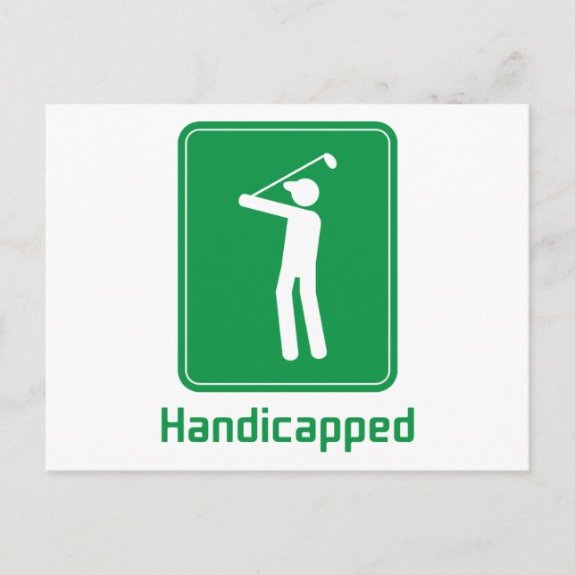 Handikappad Golf - Vykort (Framsida)