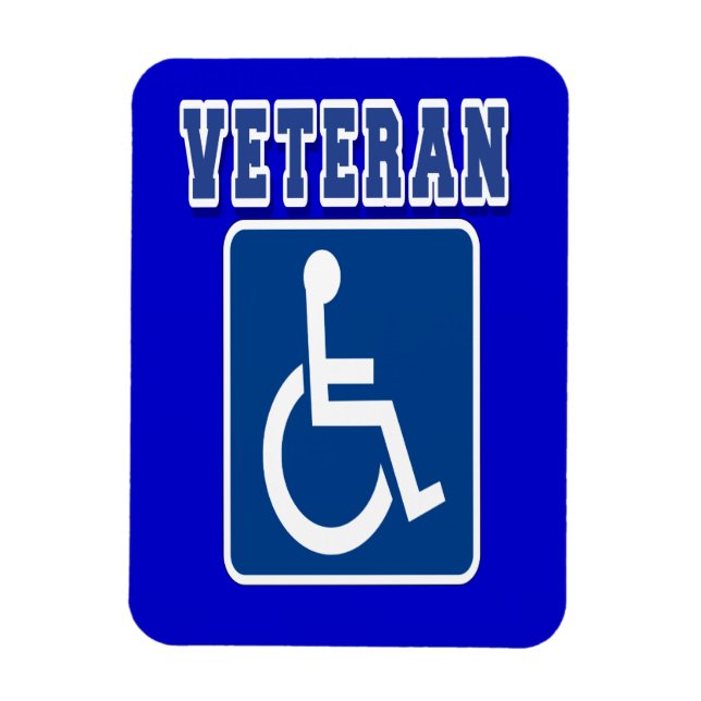 Handikappade Veteran Magnet (Vertikal)