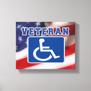 Handikappade Veteran USA Canvastryck