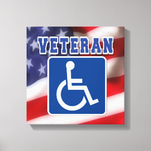 Handikappade Veteran USA Canvastryck