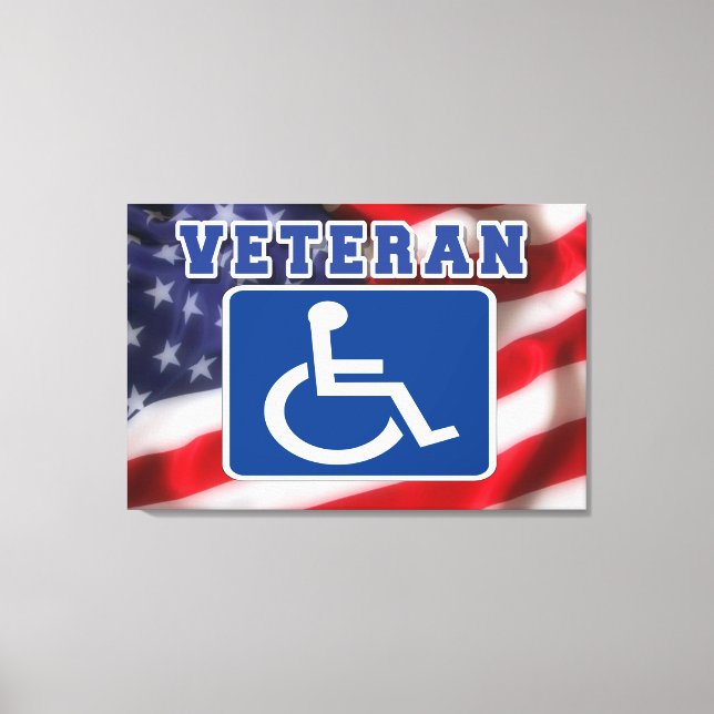 Handikappade Veteran USA Canvastryck (Framsida)