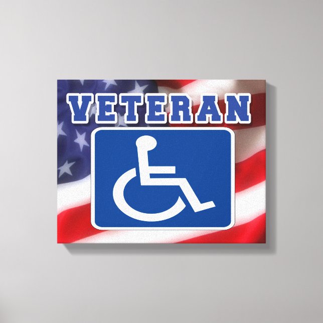 Handikappade Veteran USA Canvastryck (Framsida)