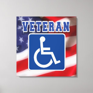 Handikappade Veteran USA Canvastryck