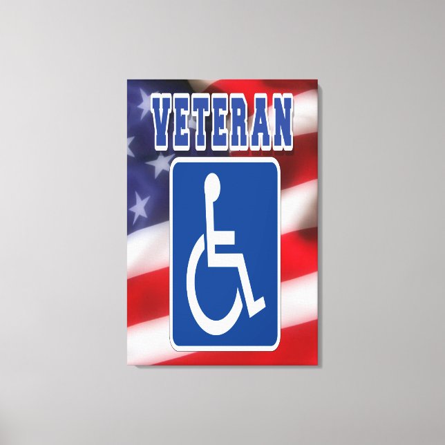 Handikappade Veteran USA Canvastryck (Framsida)