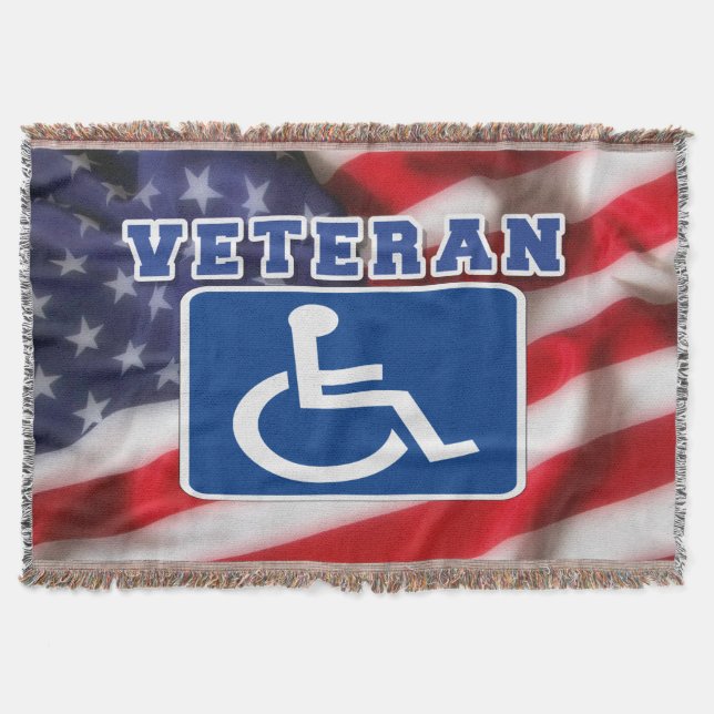 Handikappade Veteran USA Filt (Framsidan)