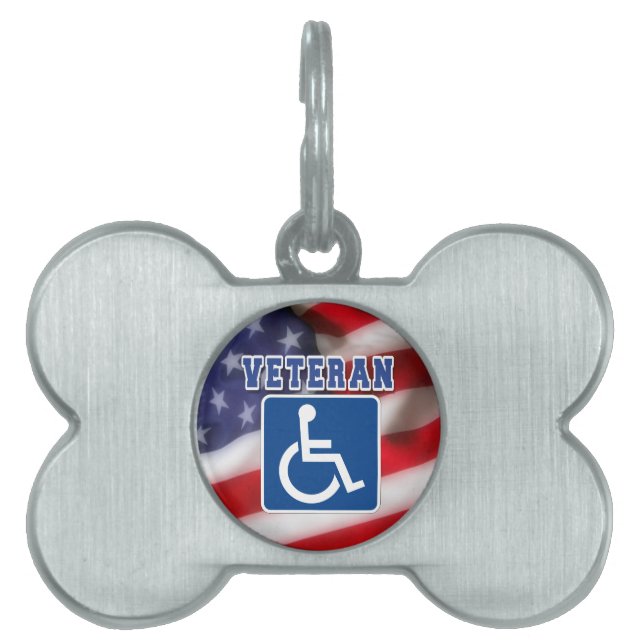 Handikappade Veteran USA ID-bricka Husdjur (Framsidan)