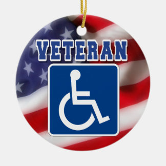 Handikappade Veteran USA Julgransprydnad Keramik