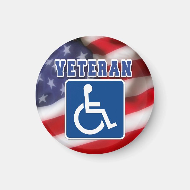 Handikappade Veteran USA Magnet (Framsidan)