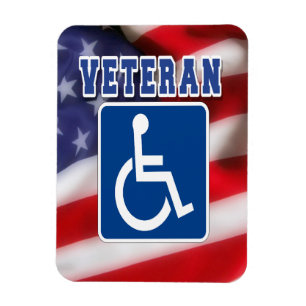 Handikappade Veteran USA Magnet