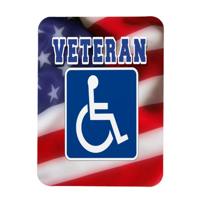 Handikappade Veteran USA Magnet (Vertikal)