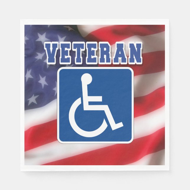 Handikappade Veteran USA Pappersservett (Framsidan)