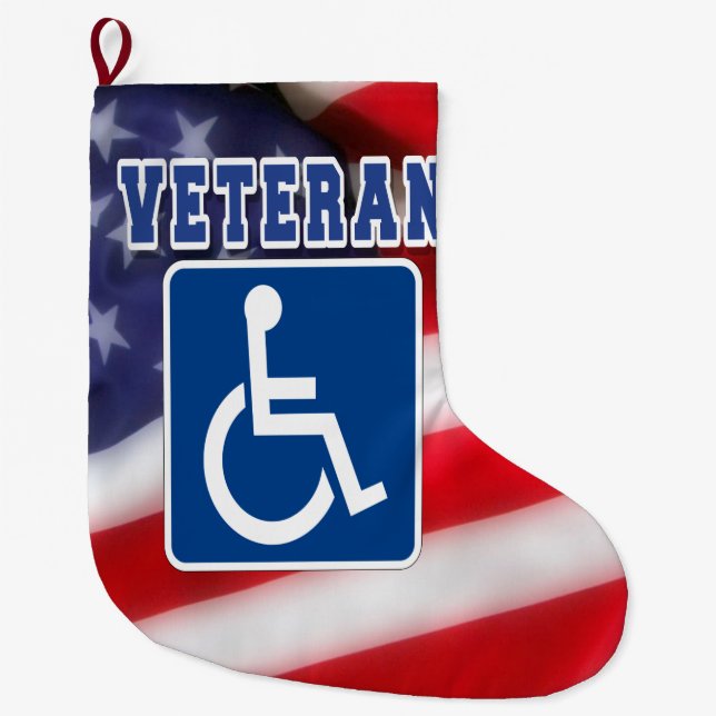 Handikappade Veteran USA Stor Julstrumpa (Framsidan)
