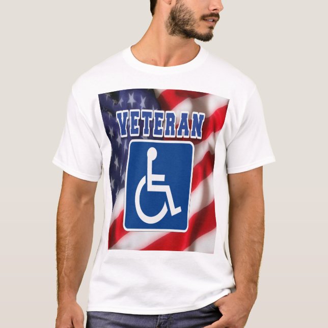 Handikappade Veteran USA T Shirt (Framsida)