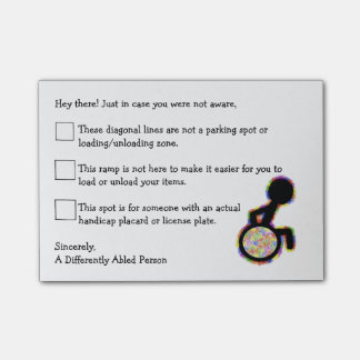 Handikappbil Posta-Honom Post-it Block