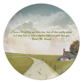 Handikappmedvetenhetplatta Tallrik