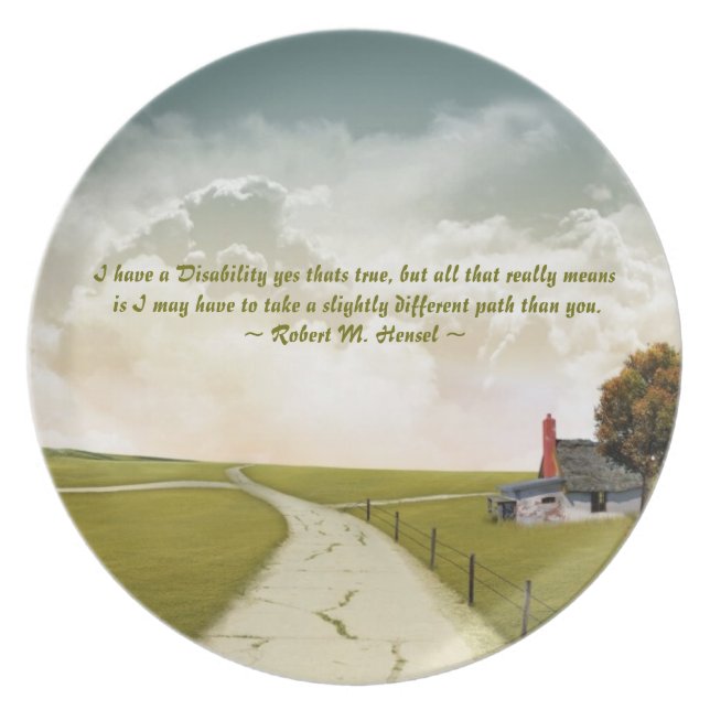 Handikappmedvetenhetplatta Tallrik (Framsidan)