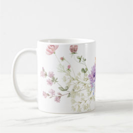 Handillustrerad Blommig Kaffemugg