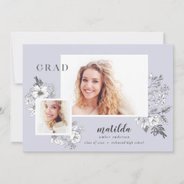 Handillustrerad blommigt med flera foto student meddelande
