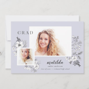 Handillustrerad blommigt med flera foto student meddelande